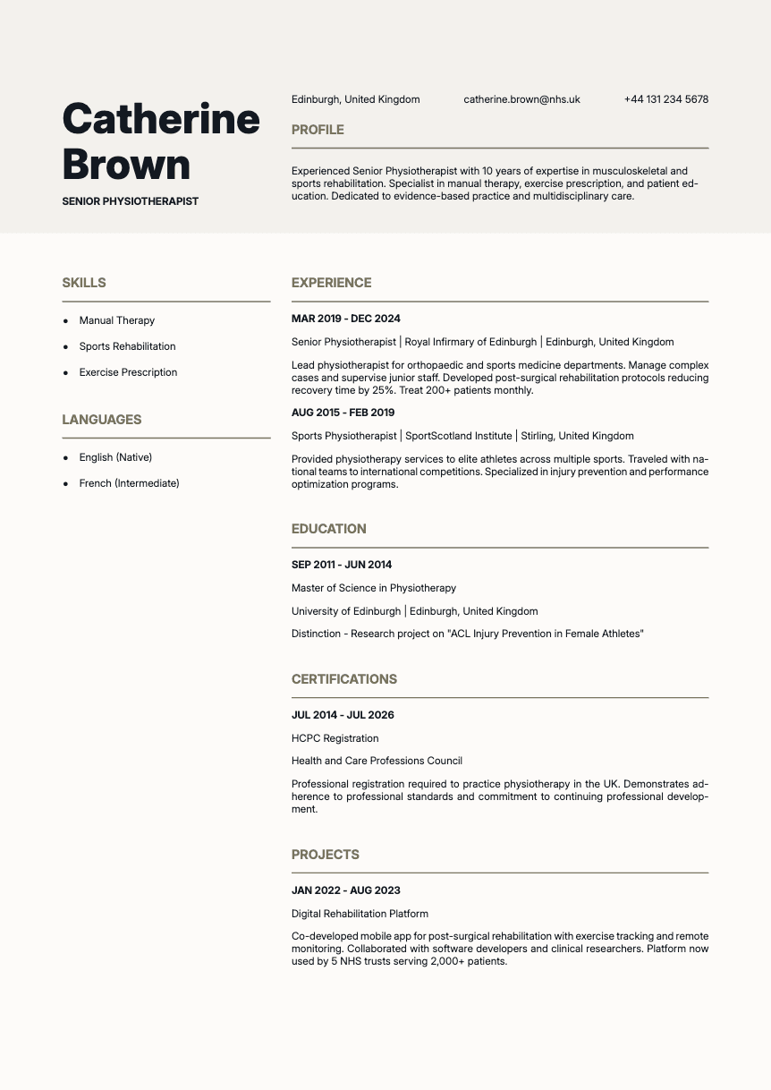 Limestone Resume Template