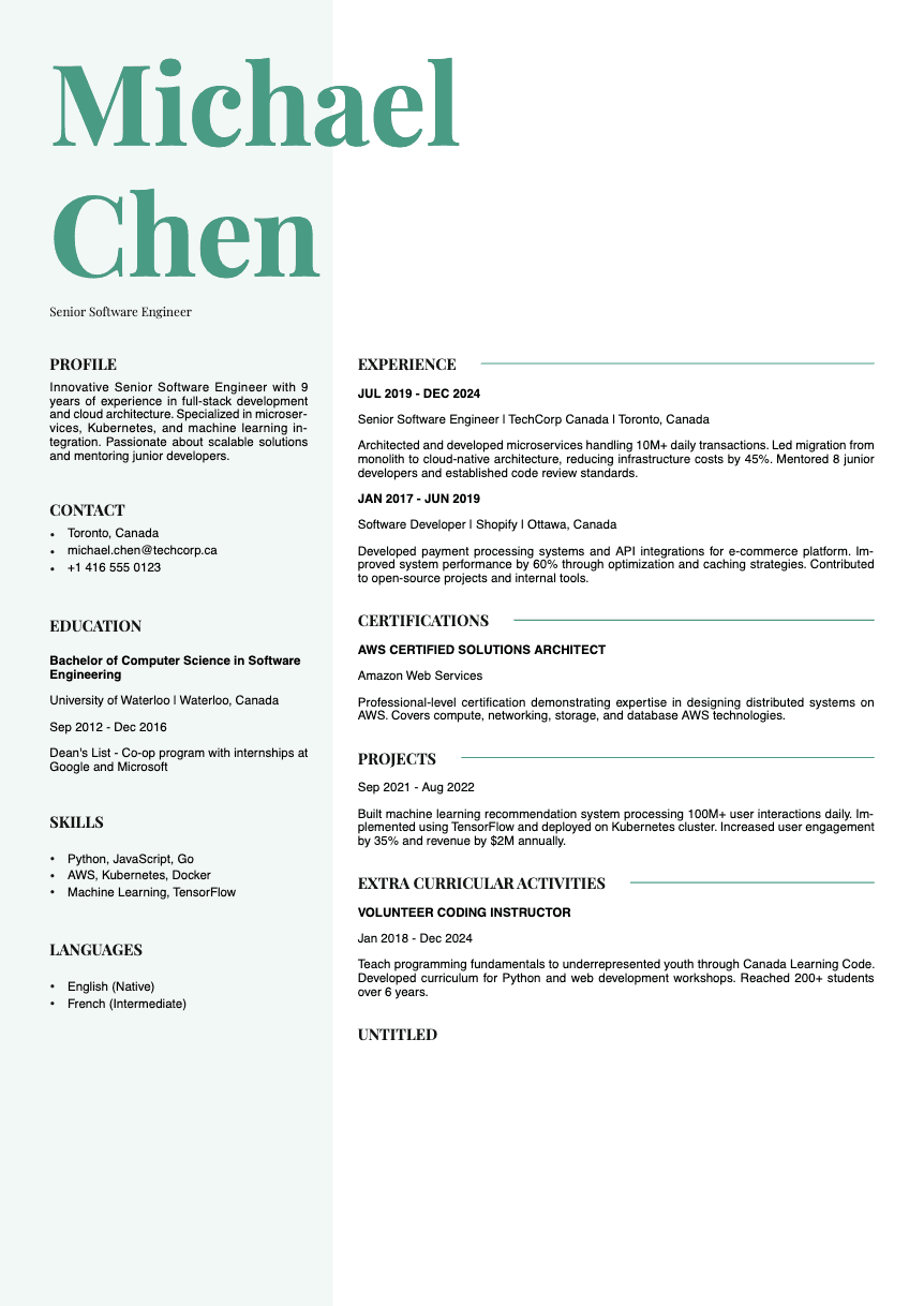 Sage Resume Template