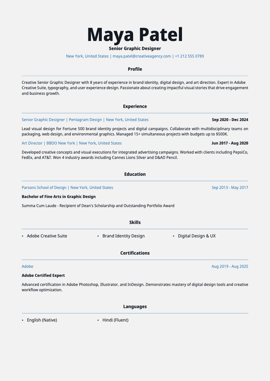 Topaz Resume Template
