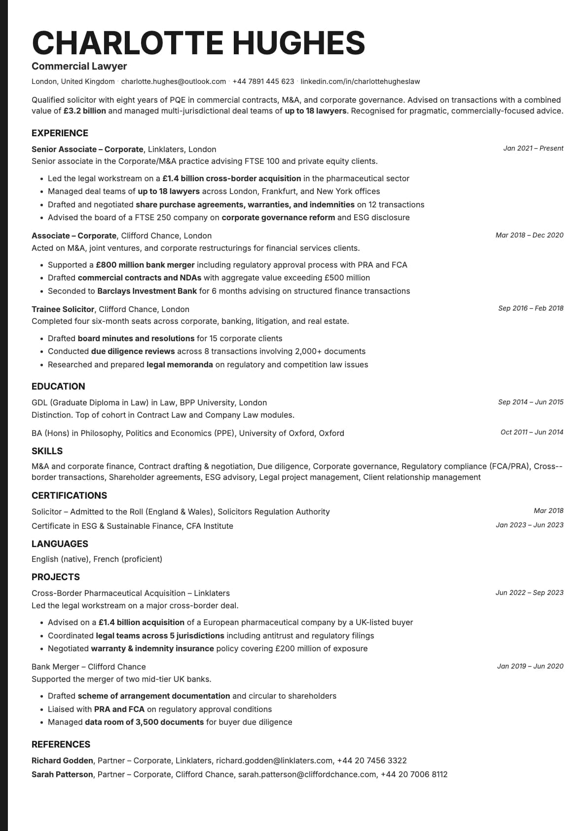 Bold Edge template preview