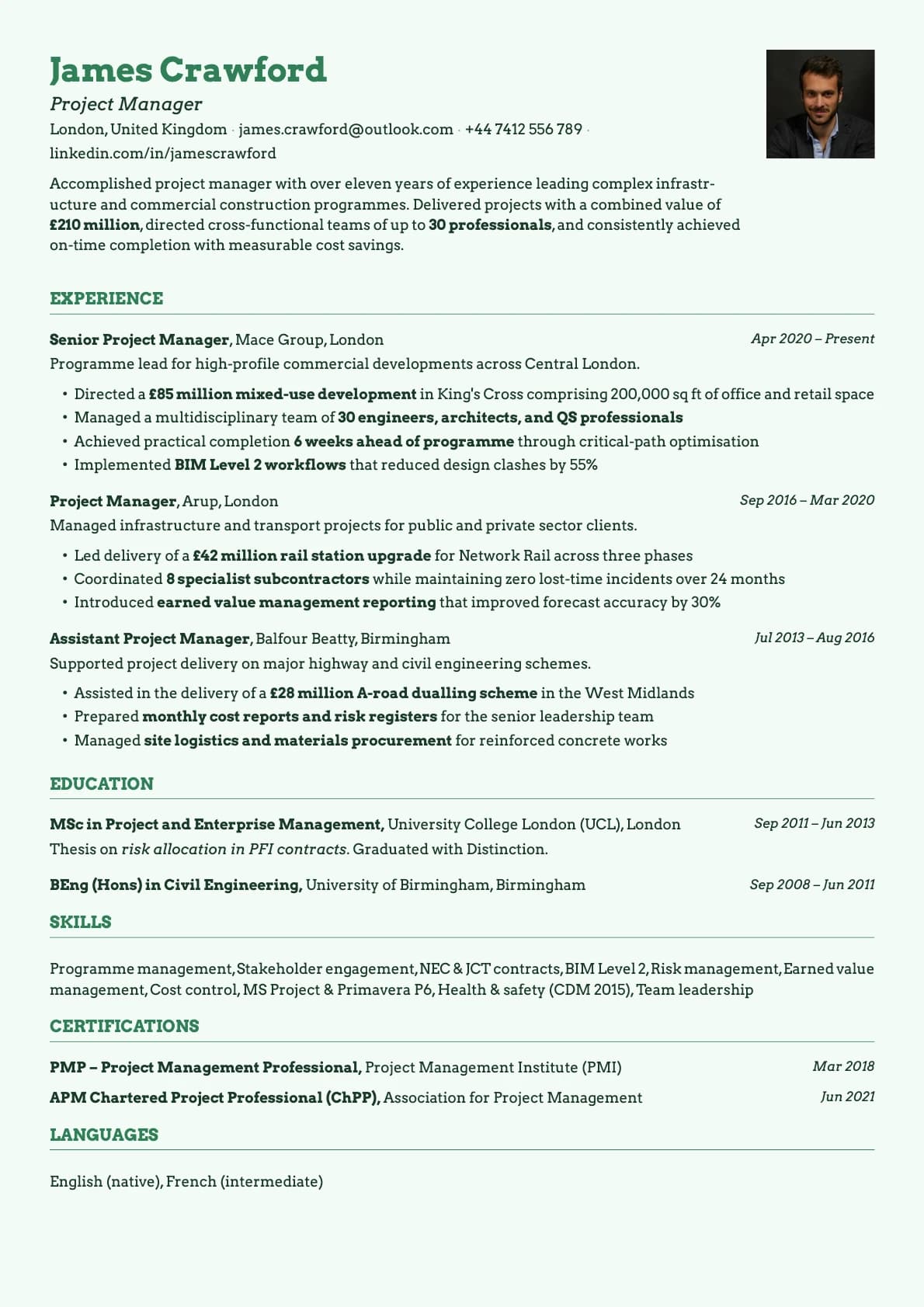 Emerald template preview