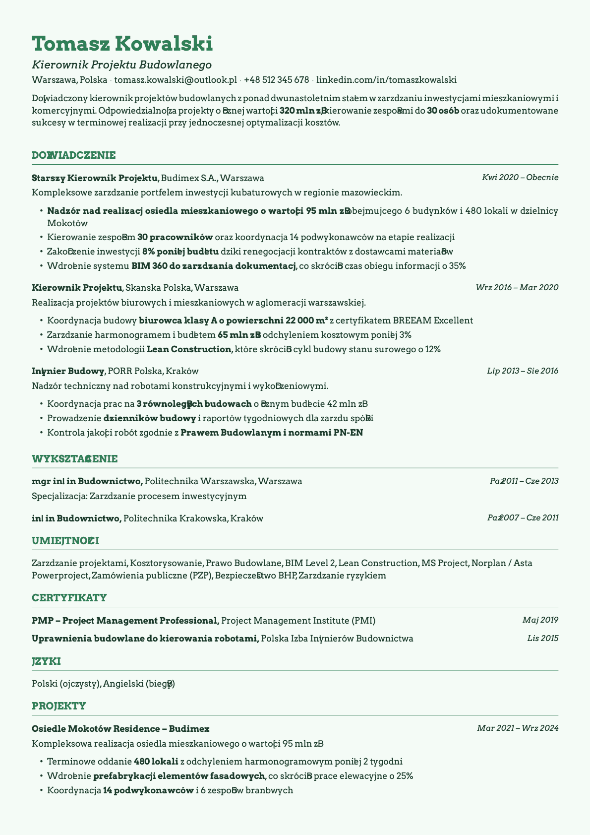 Emerald template preview